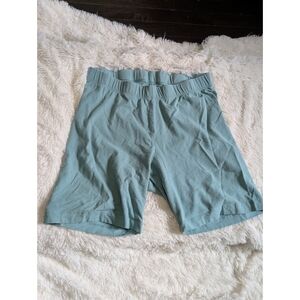 Old Navy Teal Cotton Pull On Elastic Waist Biker Shorts Size XL